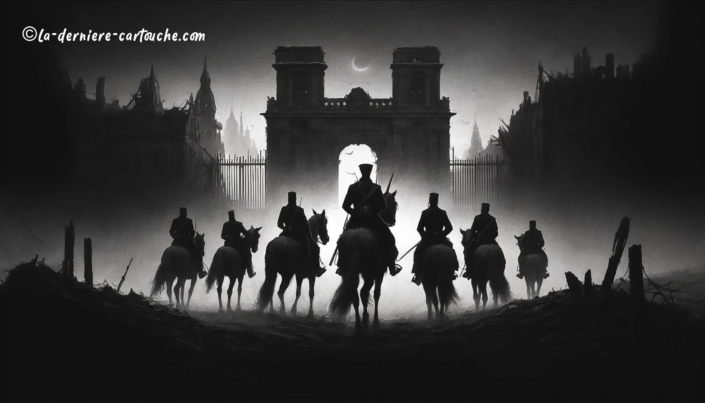 „Sept cavaliers quittèrent la ville.“