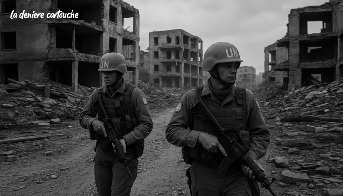 UNO SOLADTEN IN KRIEGSRUINEN