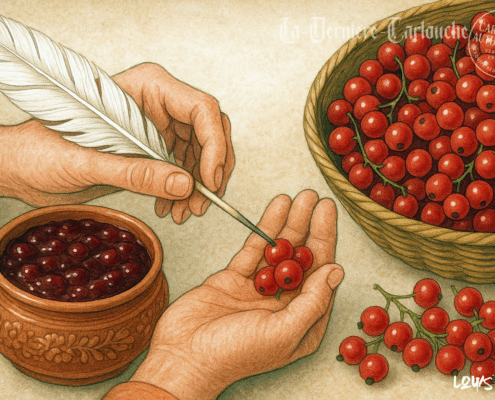 Johannisbeeren und Gänsefeder in Bar-le-Duc