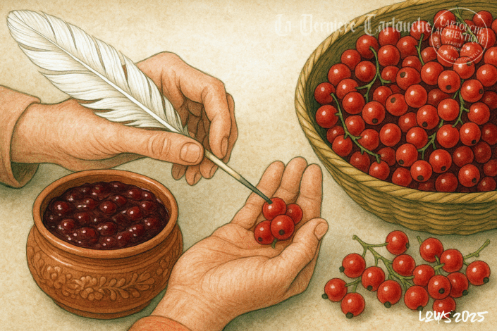 Johannisbeeren und Gänsefeder in Bar-le-Duc