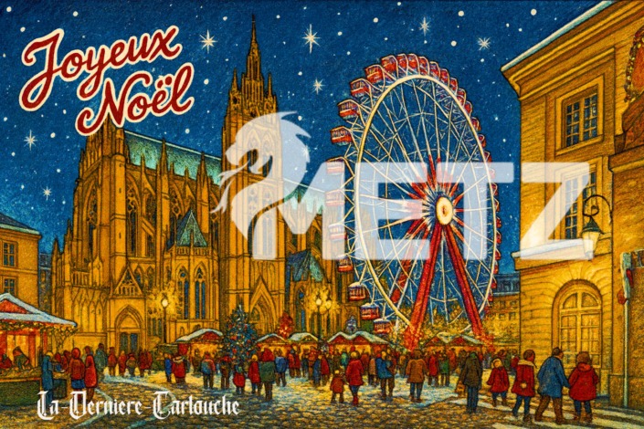 Weihnachstmarkt-in-Metz-an-derKathedrale Weuhnachtsmarkt Lothringen Metz
